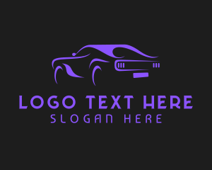 Racecar - Violet Racing Car logo design