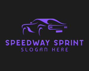 Violet Racing Car logo design