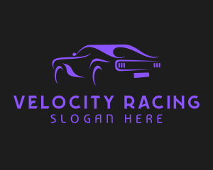 Violet Racing Car logo design