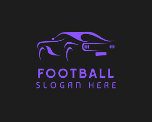 Driver - Violet Racing Car logo design