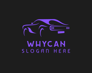 Racecar - Violet Racing Car logo design