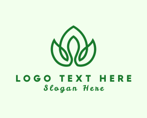 Vegan - Natural Flower Plant logo design