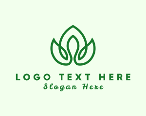 Natural Flower Plant Logo