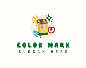 Nursery Coloring Crayon logo design