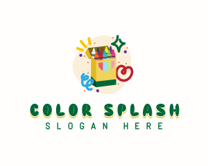 Nursery Coloring Crayon logo design