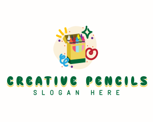 Nursery Coloring Crayon logo design