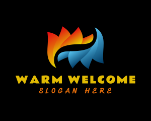 Heating Cooling Element logo design