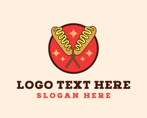 Hot Dog - Snack Food Corndog logo design