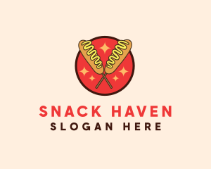 Snack Food Corndog logo design