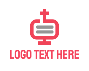 Telehealth - Red Cross Monitor logo design