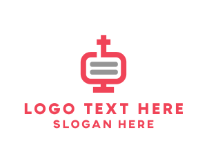 Lcd - Red Cross Monitor logo design