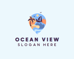 Ocean Wave Travel Boat logo design