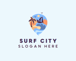 Ocean Wave Travel Boat logo design