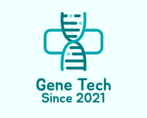 Genetics - Blue Genetics Cross logo design