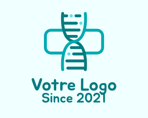 Hospital - Blue Genetics Cross logo design
