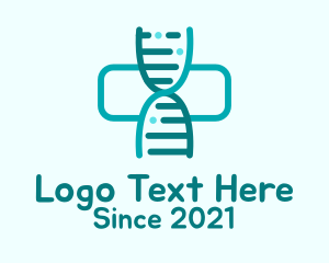 Biomedical - Blue Genetics Cross logo design
