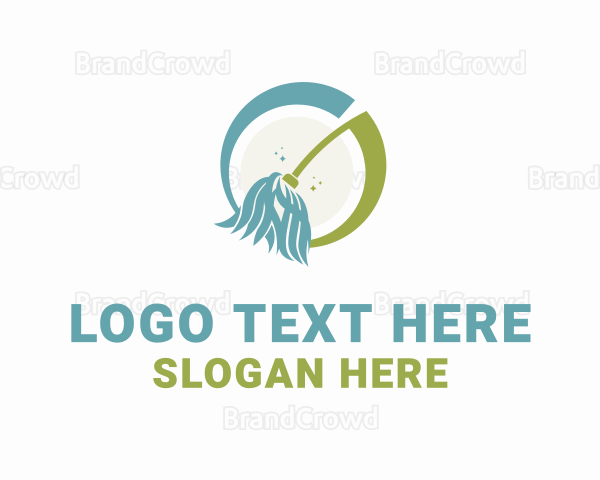 Cleaning Broom Mop Logo