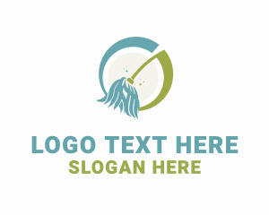 Cleaning Broom Mop Logo