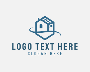 Real Estate - Hexagon Residential House logo design