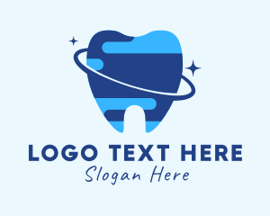 Dental Hygienist - Tooth Planet Orbit logo design