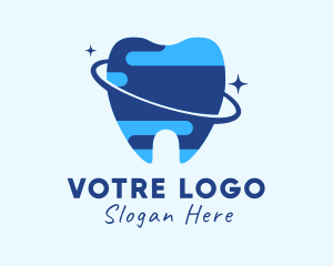 Clinic - Tooth Planet Orbit logo design