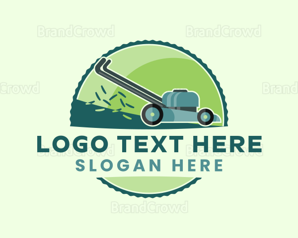 Garden Lawn Mower Logo