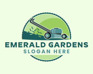 Garden Lawn Mower logo design