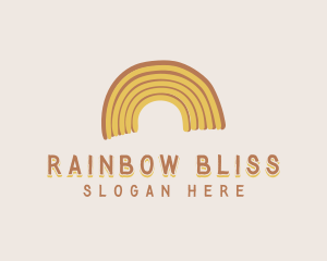 Rainbow Playground Doodle logo design