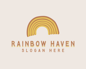 Rainbow Playground Doodle logo design