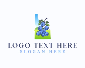 Botanical - Idaho Huckleberry Fruit logo design