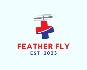 Flying Medical Ambulance logo design