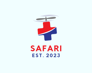 Aerial - Flying Medical Ambulance logo design