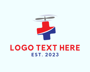 Helicopter - Flying Medical Ambulance logo design
