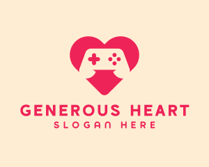 Controller Heart Console logo design