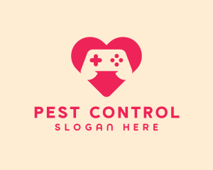 Controller Heart Console logo design