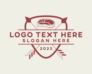 Barbecue - Butcher Meat Steak logo design