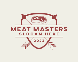 Butcher Meat Steak logo design