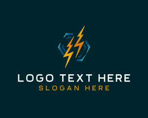 Thunder - Lightning Energy Electricity logo design