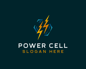 Battery - Lightning Energy Electricity logo design