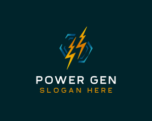 Generator - Lightning Energy Electricity logo design