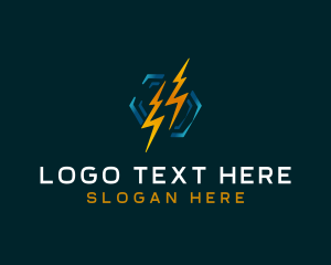 Battery - Lightning Energy Electricity logo design