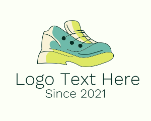 Foot Print - Trail Hiking Shoes logo design
