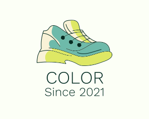 Sneakers - Trail Hiking Shoes logo design