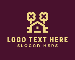 Mortgage - Yellow House Key logo design