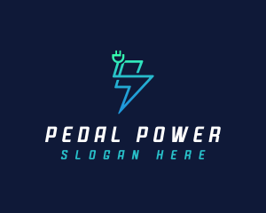 Lightning Power Plug  logo design