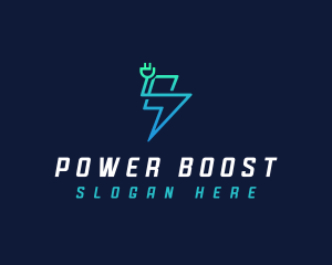 Lightning Power Plug  logo design