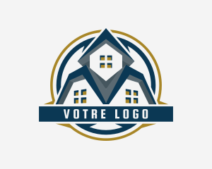 Roofing - House Roofing Construction logo design