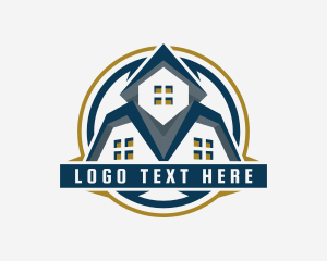 House Roofing Construction Logo