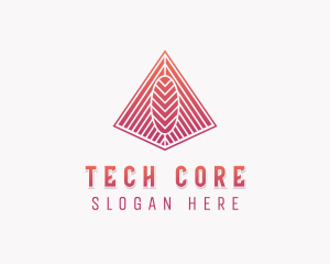 Tech Agency Pyramid logo design