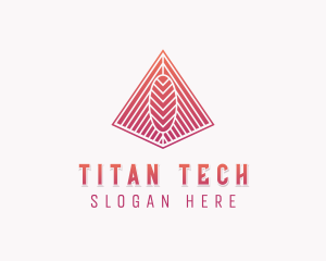 Tech Agency Pyramid logo design